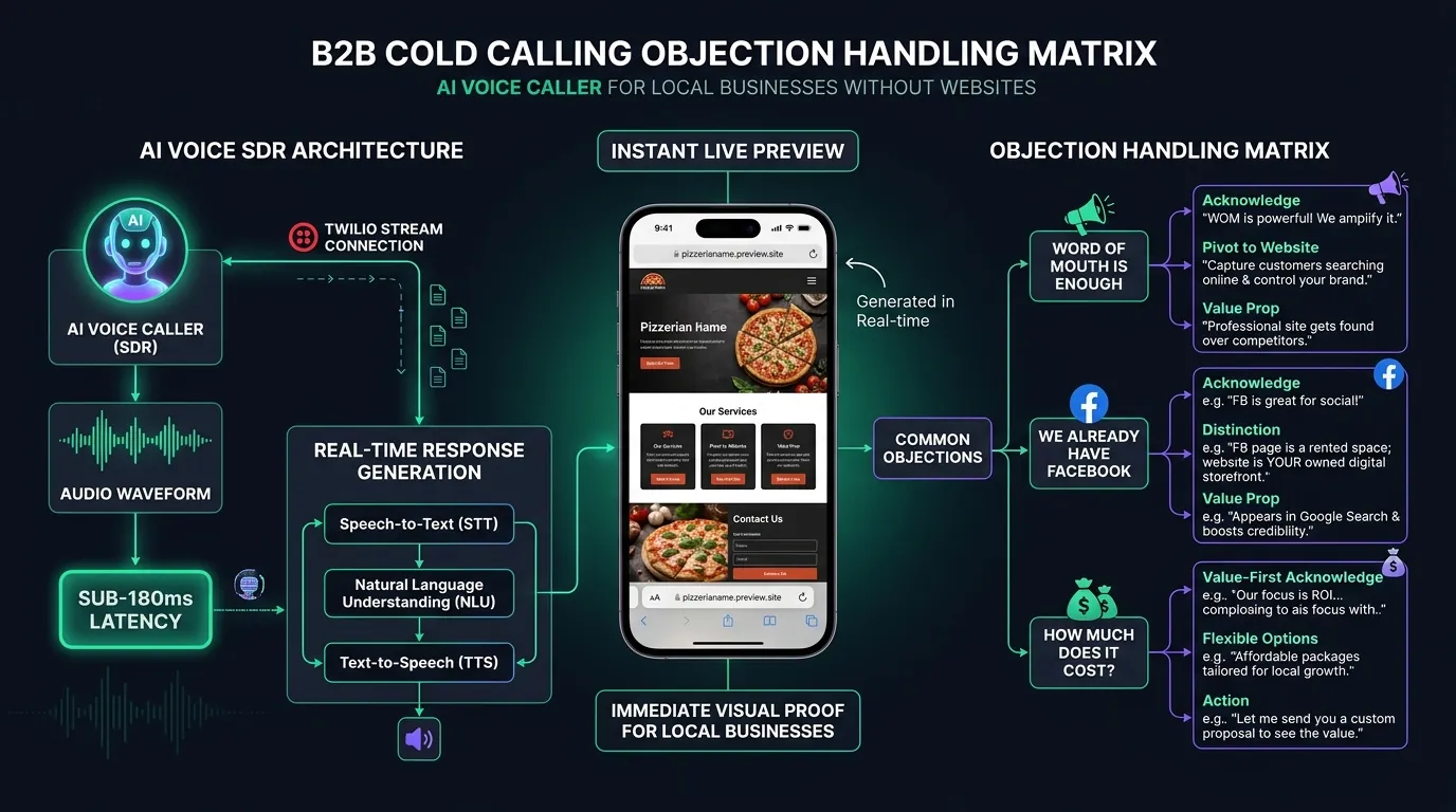 Cold Calling Objection Handling Matrix & AI Voice Caller Architecture